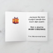 *~* 39 Whimsical Glow Grappige Magische Kerst AP97 Bedankkaart (Binnen)