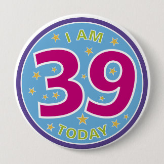 39e Birthday-badge Ronde Button 4,0 Cm