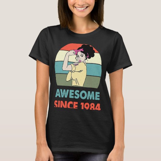 39e geboortedag, Geweldige sinds 1984 39 jaar T-shirt (Voorkant)