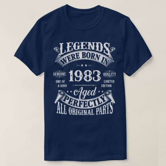 39e geboortedag T-shirt legenden geboren in 1983 (Design voorkant)