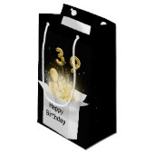 39e goudzeemeerballonnen in witte doos klein cadeauzakje (Voorkant Gekanteld)