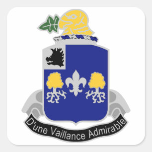 39e infanteriestelsel vierkante sticker