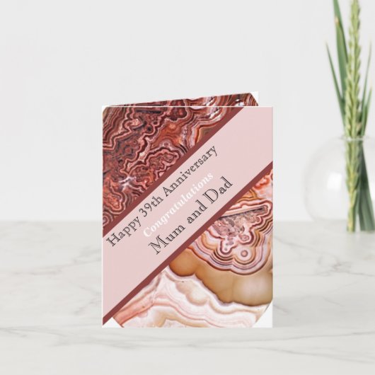 39e Jubileum Agate Kaart (Voorkant)