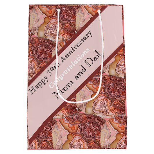 39e Jubileum Agate Kaart Medium Cadeauzakje (Achterkant)