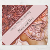 39e Jubileum Agate Kaart Sparkling Wijnetiket (Enkel label)