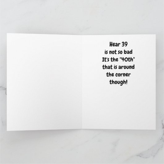 **39e TWEEDE DAG IS NIET ZO BAD** Kaart (Binnen)