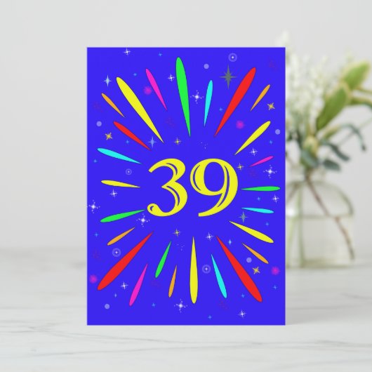 39e Uitnodiging op jaardag (Staand voorkant)