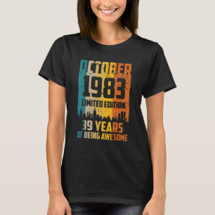 39e verjaardag 39 jaar Geweldige sinds oktober 198 T-shirt
