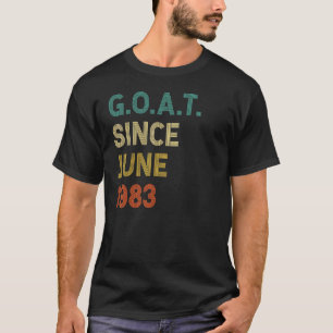 39e verjaardag 39 jaar oude geit sinds juni 1983 t-shirt