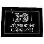 39e verjaardag — Art Deco geïnspireerd look "39" & Groot Cadeauzakje (Achterkant)