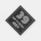 39e verjaardag: Art Deco geïnspireerd look "39" +  Servet (Hoek)