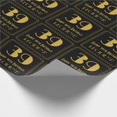 39e verjaardag ~ Art Deco Geïnspireerde look "39", Cadeaupapier (Hoek)