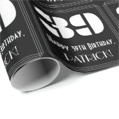 39e verjaardag: Art Deco Geïnspireerde look "39" e Cadeaupapier (Rol Hoek)