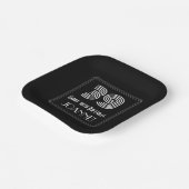 39e verjaardag — Art Deco Geïnspireerde look "39"  Papieren Bordje (Gebogen)