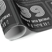 39e verjaardag: Art Deco geïnspireerde look "39" w Cadeaupapier (Rol Hoek)