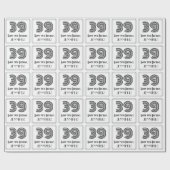 39e verjaardag: Art Deco geïnspireerde stijl "39" Cadeaupapier (Vlak)