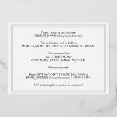 39e verjaardag: Art Deco Kijk "39", met naam Folie Uitnodiging (Achterkant)