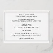 39e verjaardag — Art Deco Style "39" en naam Folie Uitnodiging (Achterkant)