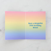 39e verjaardag: Colorful Rainbow # 39, aangepaste  Kaart (Binnen)