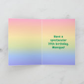 39e verjaardag: Colorful Rainbow # 39, aangepaste  Kaart (Binnen)