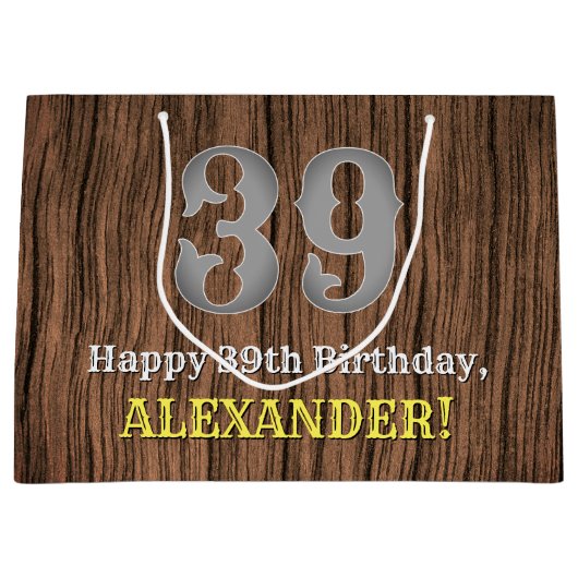 39e verjaardag: Country Western geïnspireerd uiter Groot Cadeauzakje (Voorkant)