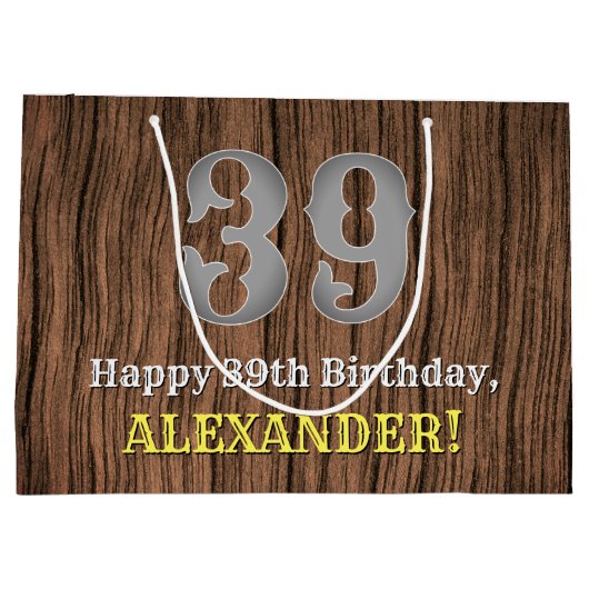 39e verjaardag: Country Western geïnspireerd uiter Groot Cadeauzakje (Achterkant)