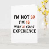 39e verjaardag design kaart (Gele Bloem)