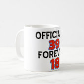 39e verjaardag design koffiemok (Voorkant links)