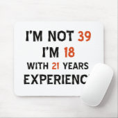 39e verjaardag design muismat (Met muis)