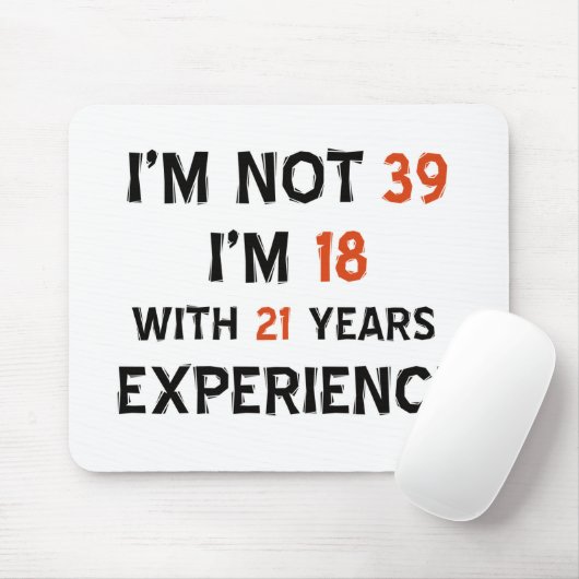 39e verjaardag design muismat (Met muis)