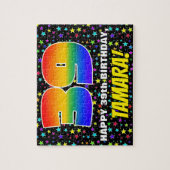 39e verjaardag — Fun, kleurrijk Star Field Pattern Legpuzzel (Verticaal)