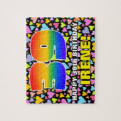 39e verjaardag — Fun, liefhebbende hartvormen + "3 Legpuzzel (Verticaal)