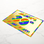 39e verjaardag - Fun, regenboogspectrum "39" Folie Uitnodiging (Gedraaid)