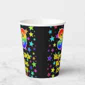 39e verjaardag: Fun Stars Pattern en Rainbow 39 Papieren Bekers (Links)