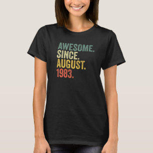 39e verjaardag Geweldige sinds augustus 1983 39 ja T-shirt