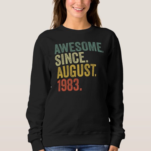 39e verjaardag Geweldige sinds augustus 1983 39 ja Trui (Voorkant)