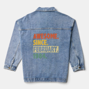 39e verjaardag Geweldige sinds februari 1984 39 ja Denim Jacket