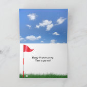 39e verjaardag golfbal en putter kaart (Binnen)