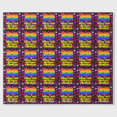 39e verjaardag: Heatpatroon liefhebbend, regenboog Cadeaupapier (Vlak)