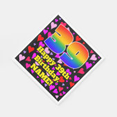 39e verjaardag: Heatpatroon liefhebbend, regenboog Servet (Hoek)