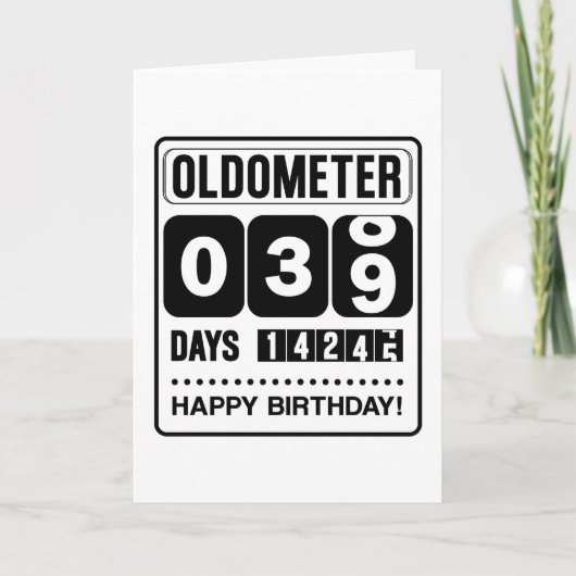 39e verjaardag Kaart Oldometer (Voorkant)