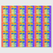 39e verjaardag: kleurrijk, vun regenboogpatroon # cadeaupapier (Vlak)