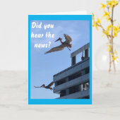 **39E** VERJAARDAG KRAAN HUMOR KAART (Gele Bloem)