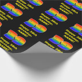 39e verjaardag: Leuke, kleurrijke regenboog geïnsp Cadeaupapier (Hoek)