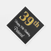 39e verjaardag ~ Luxurieuze Faux Gold-look # Servet (Hoek)