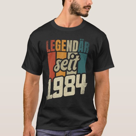 39e verjaardag Man Vrouw 39 jaar 1984 Decoratief T-shirt (Voorkant)