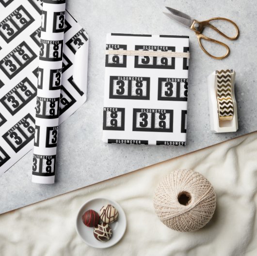 39e verjaardag Odometer Cadeaupapier (Crafts)