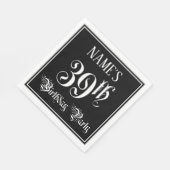 39e verjaardag Partij — Fancy Manuscript + de Naam Servet (Hoek)