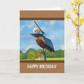 39e verjaardag, Pelikaan met golfbal Kaart (Gele Bloem)