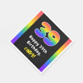 39e verjaardag: Regenboogspectrum # 39, Aangepaste Servet (Hoek)